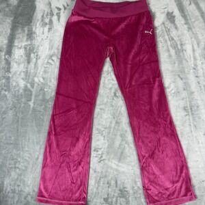 Puma Lifestyle Velour Straight Pants, Sweat Pants in fuschia Girls XL